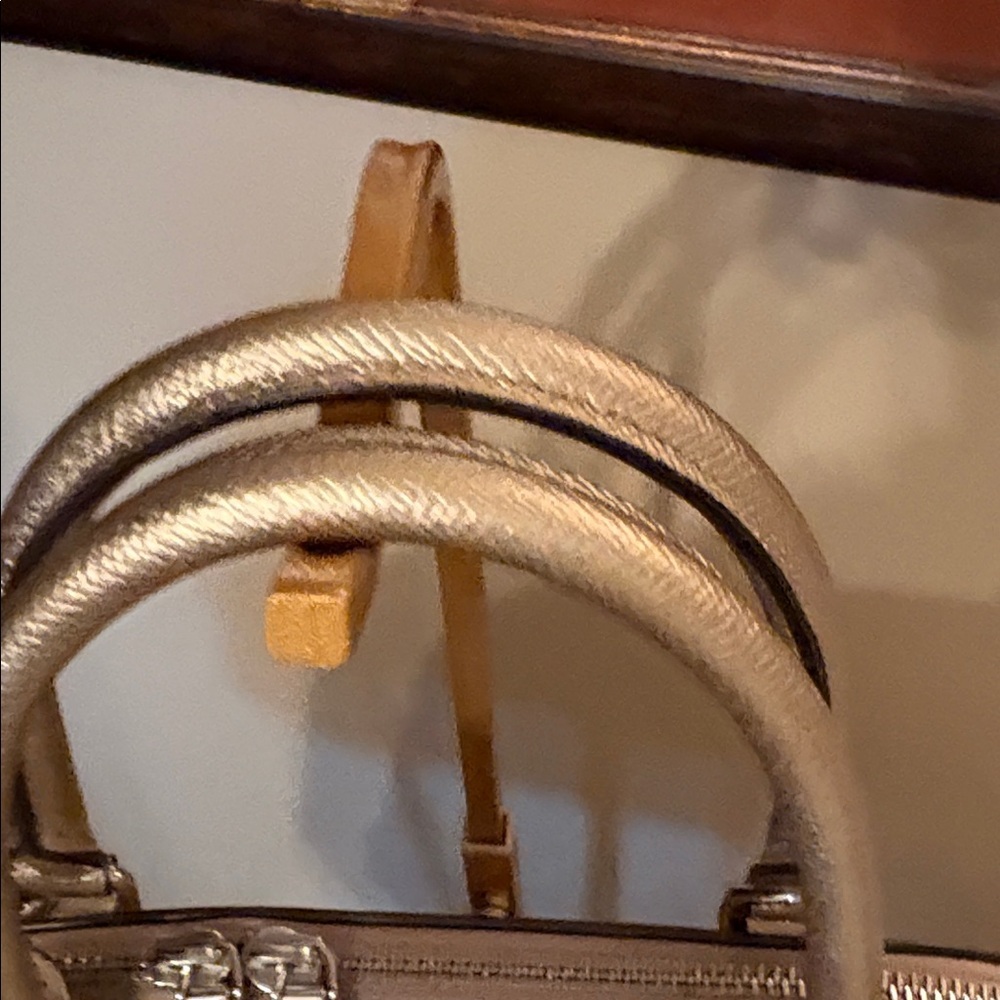 Coach Metallic Dome Satchel - Gold - Picture 5 of 16